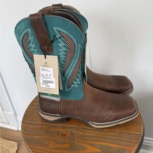 Ariat Teal and Brown Anthem VentTEK Boots